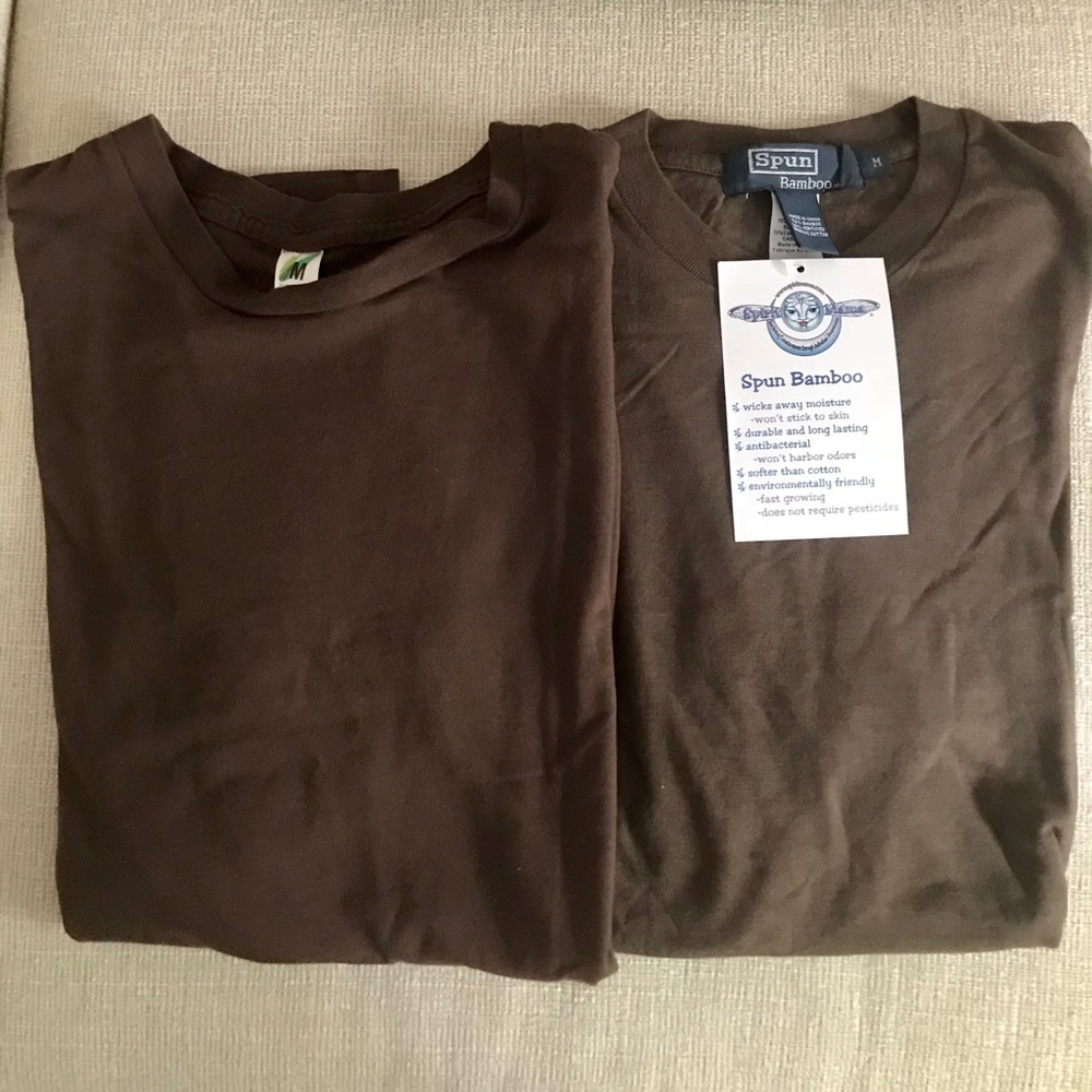 Bamboo organic cotton T-shirt brown